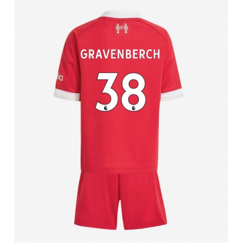 Liverpool Ryan Gravenberch #38 Hjemmebanesæt Børn 2025-26 Kort ærmer (+ korte bukser)